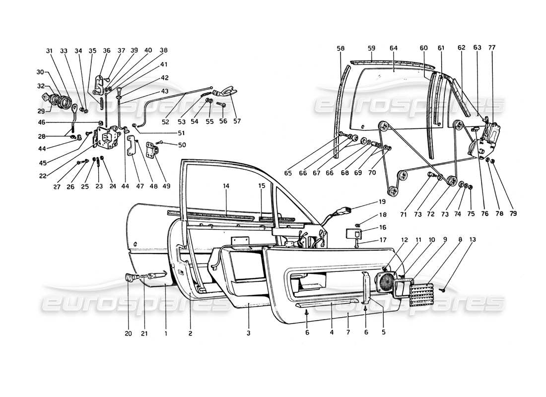 a part diagram from the ferrari 330 and 365 parts catalogue