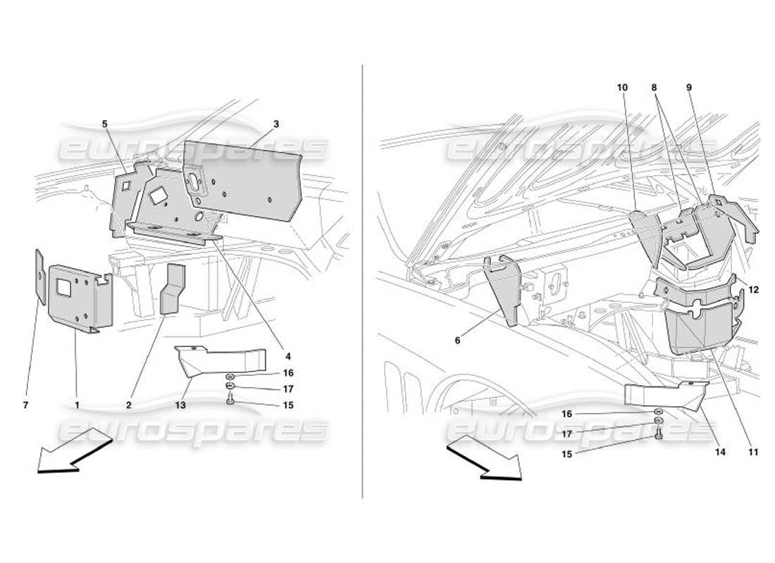 a part diagram from the ferrari 575 parts catalogue