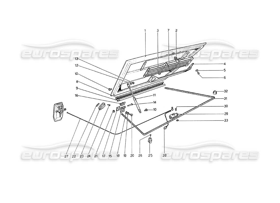 a part diagram from the ferrari 208 parts catalogue