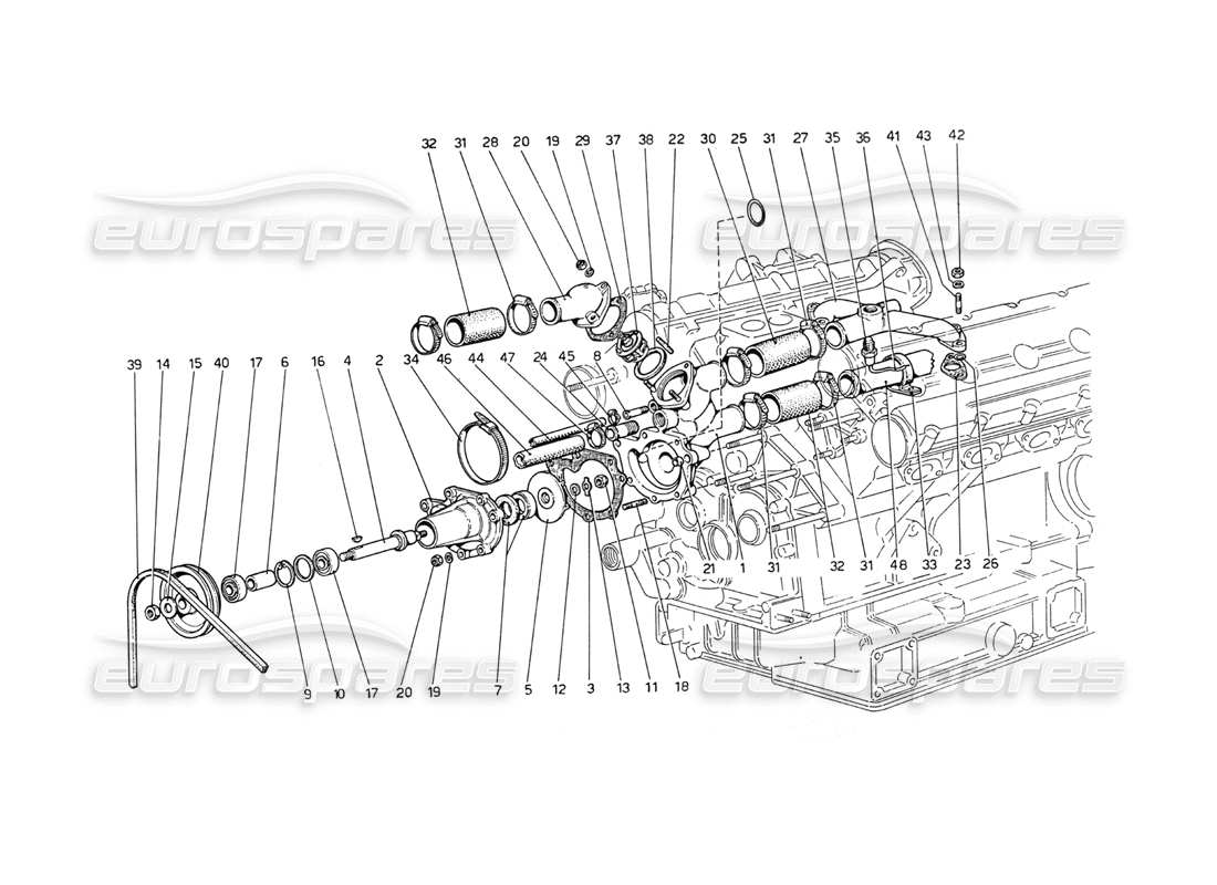 a part diagram from the ferrari 208 parts catalogue