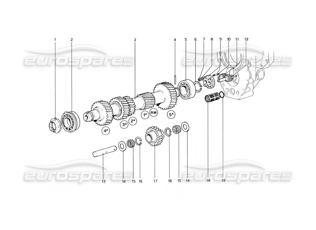 a part diagram from the ferrari 400 gt (mechanical) parts catalogue