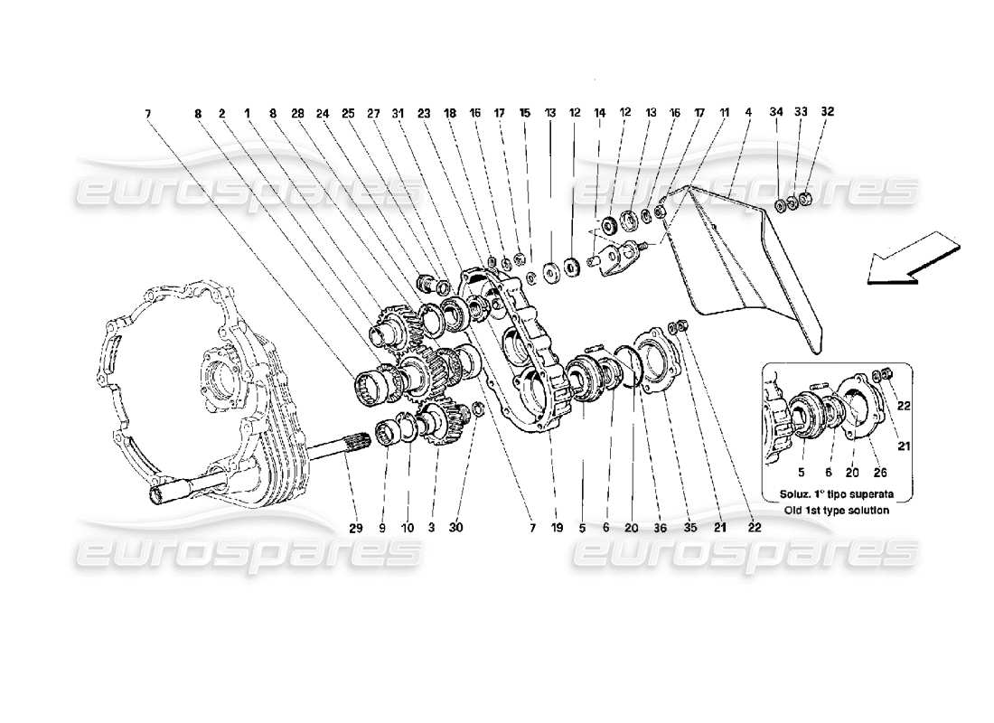 a part diagram from the ferrari 512 parts catalogue