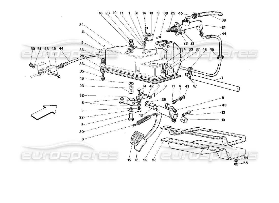 a part diagram from the ferrari 512 tr parts catalogue