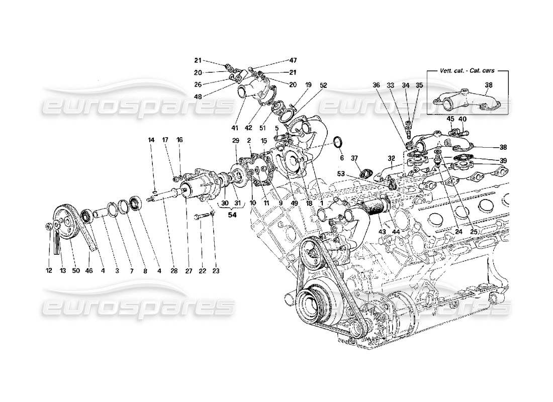 a part diagram from the ferrari f40 parts catalogue