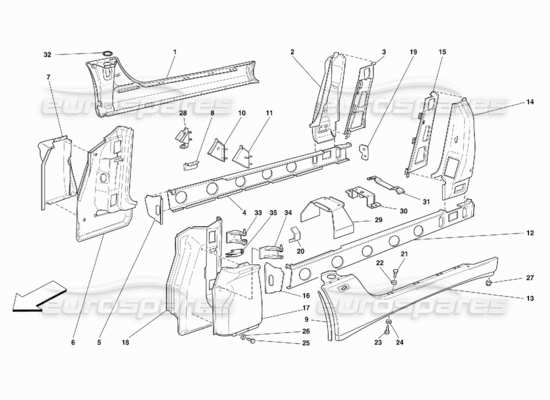 a part diagram from the ferrari 456 parts catalogue