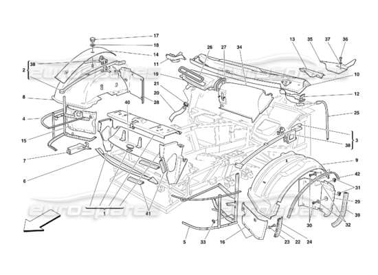 a part diagram from the ferrari 550 parts catalogue