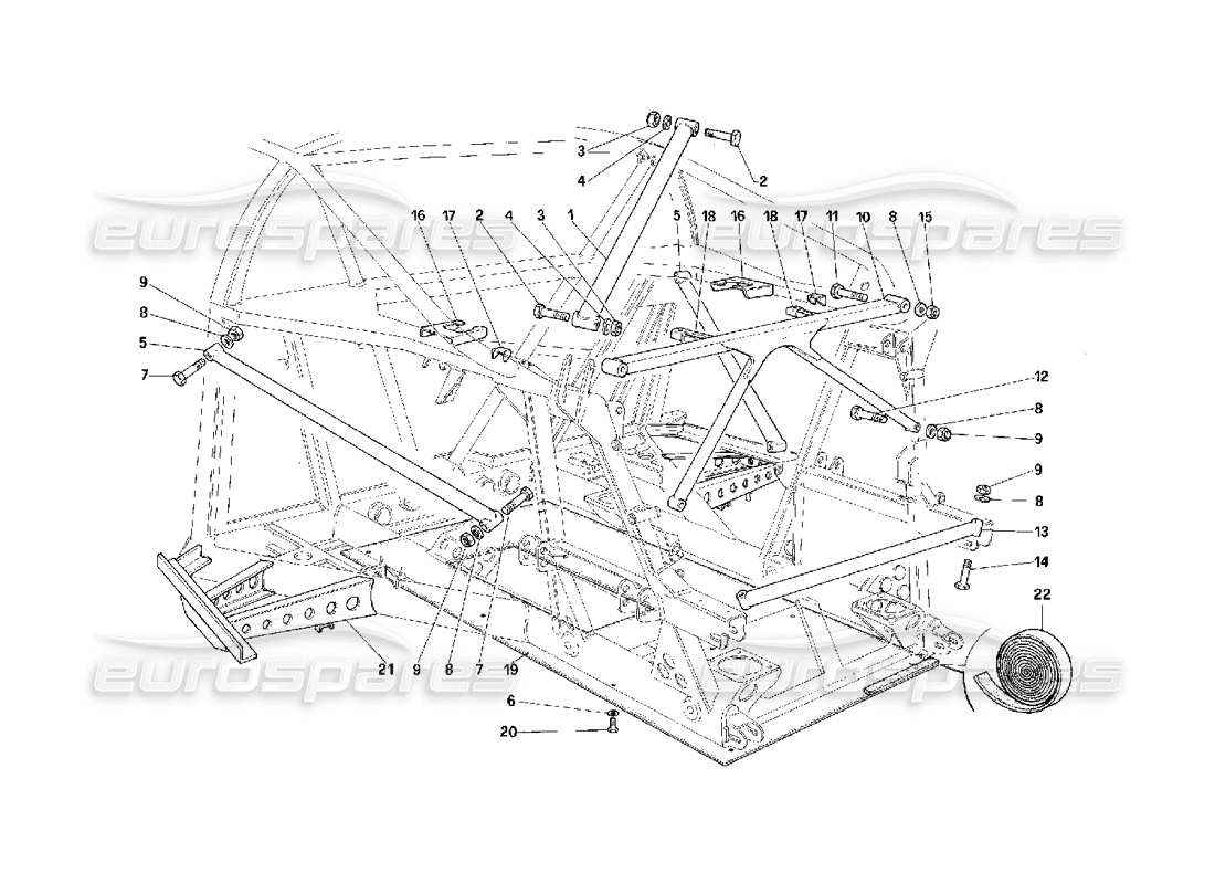 a part diagram from the ferrari f40 parts catalogue