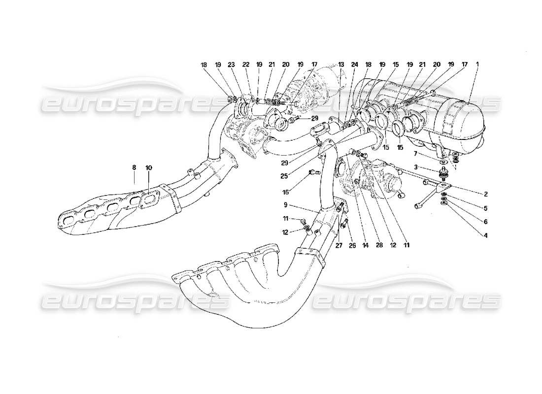 a part diagram from the ferrari f40 parts catalogue