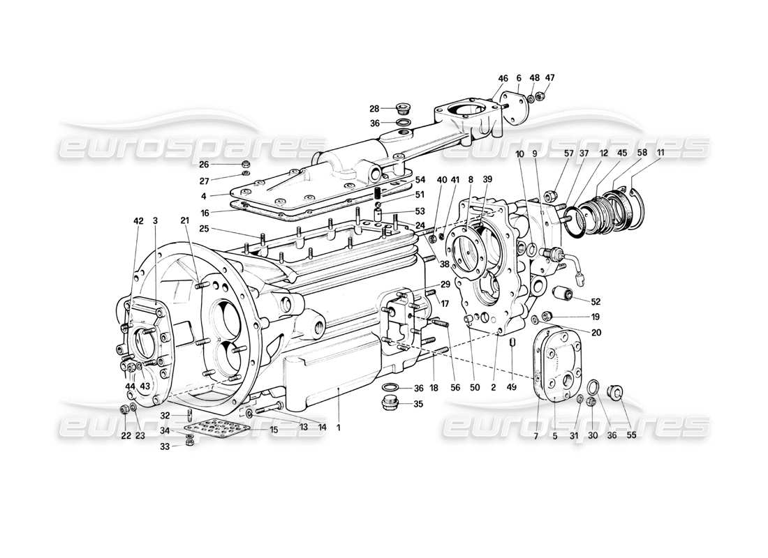 a part diagram from the ferrari 400i (1983 mechanical) parts catalogue