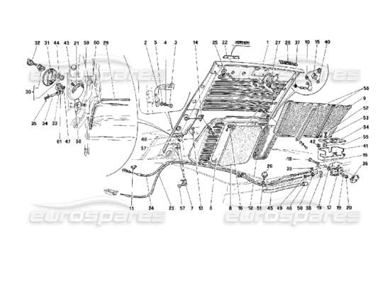 a part diagram from the ferrari 512 parts catalogue