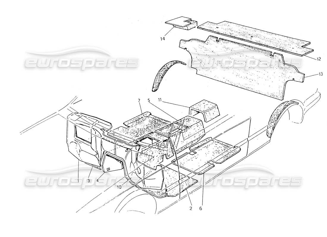 a part diagram from the maserati biturbo (1983-1995) parts catalogue