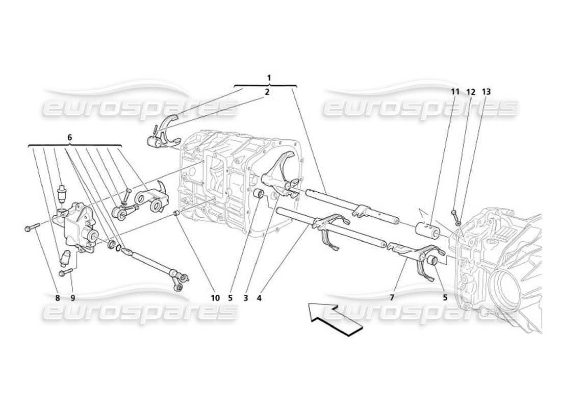 a part diagram from the maserati 4200 spyder (2005) parts catalogue