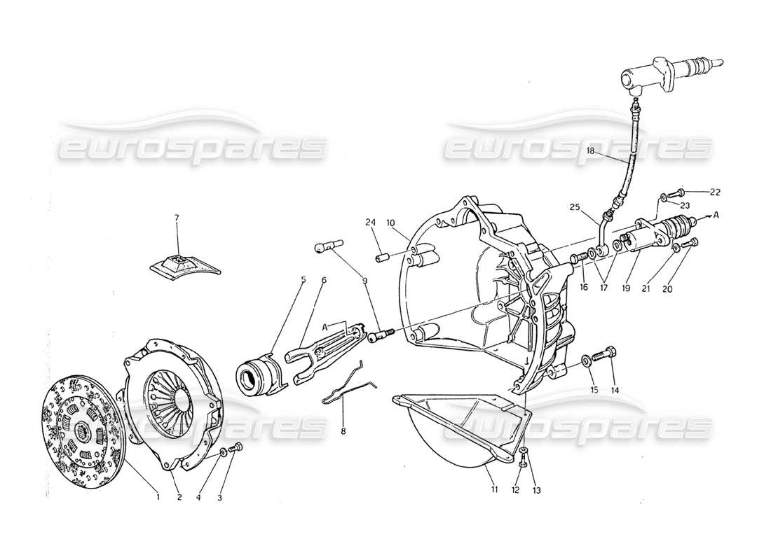 a part diagram from the maserati 2.24v parts catalogue