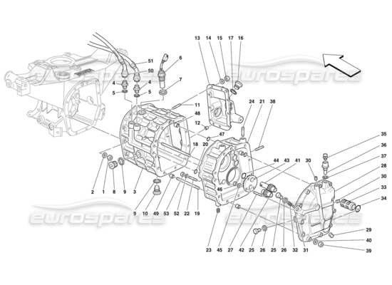 a part diagram from the ferrari f50 parts catalogue