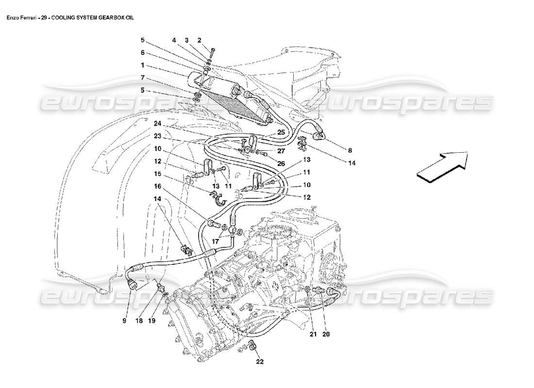 VIEW PARTS DIAGRAMS FROM THE FERRARI ENZO PARTS CATALOGUE a part diagram from the ferrari enzo parts catalogue