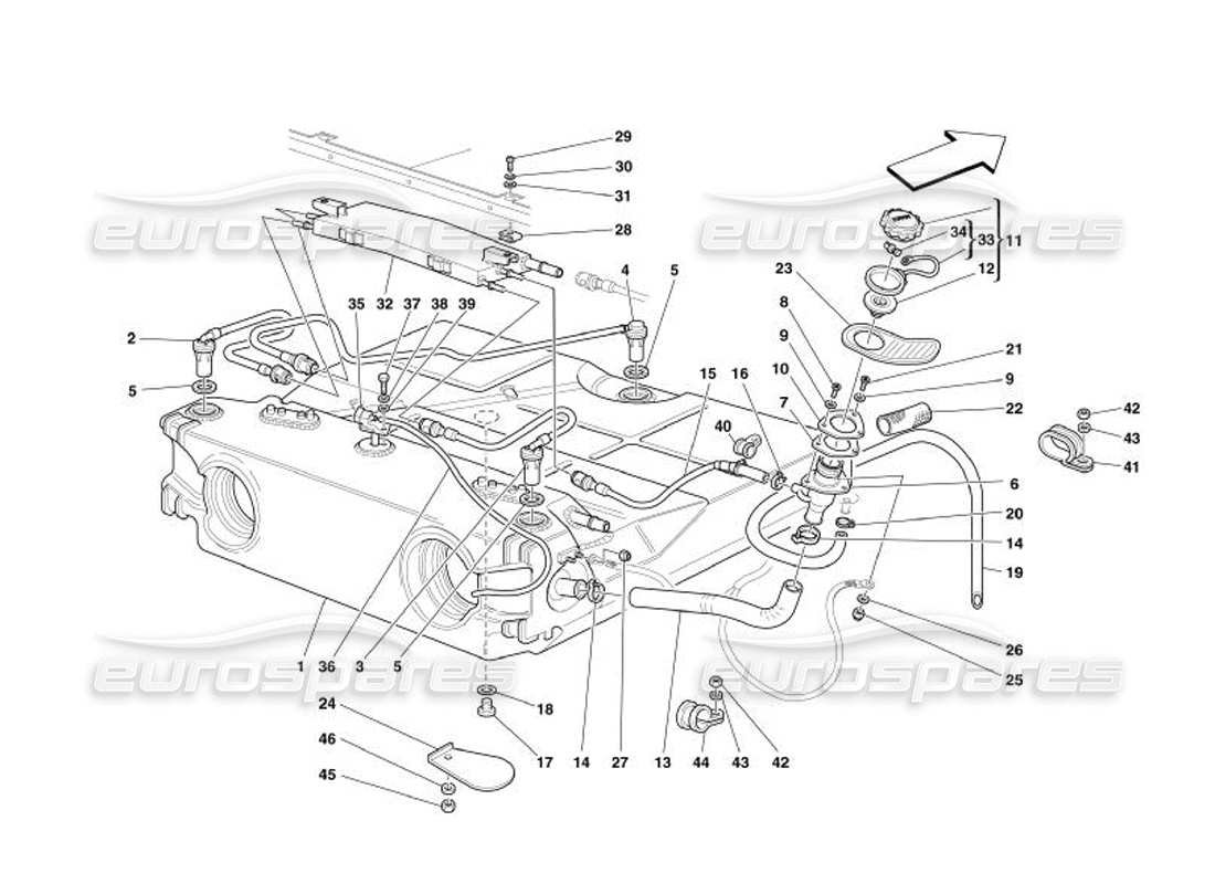 a part diagram from the ferrari 575 parts catalogue