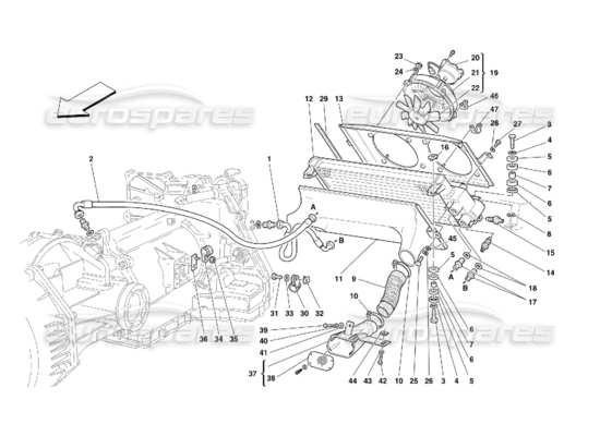 a part diagram from the ferrari 456 parts catalogue