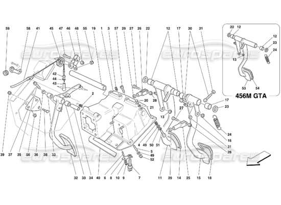 a part diagram from the ferrari 456 parts catalogue