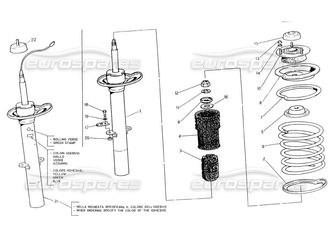 a part diagram from the maserati 418 / 4.24v / 430 parts catalogue