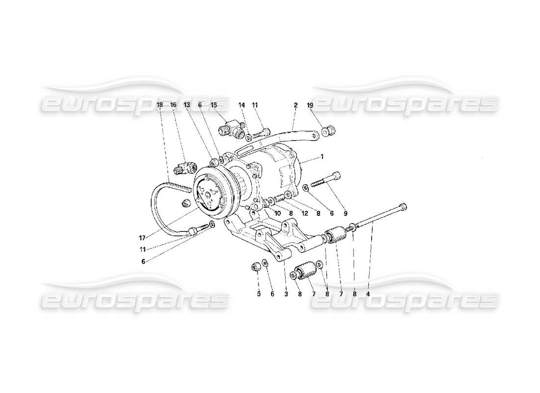 VIEW PARTS DIAGRAMS FROM THE FERRARI F40 PARTS CATALOGUE a part diagram from the ferrari f40 parts catalogue