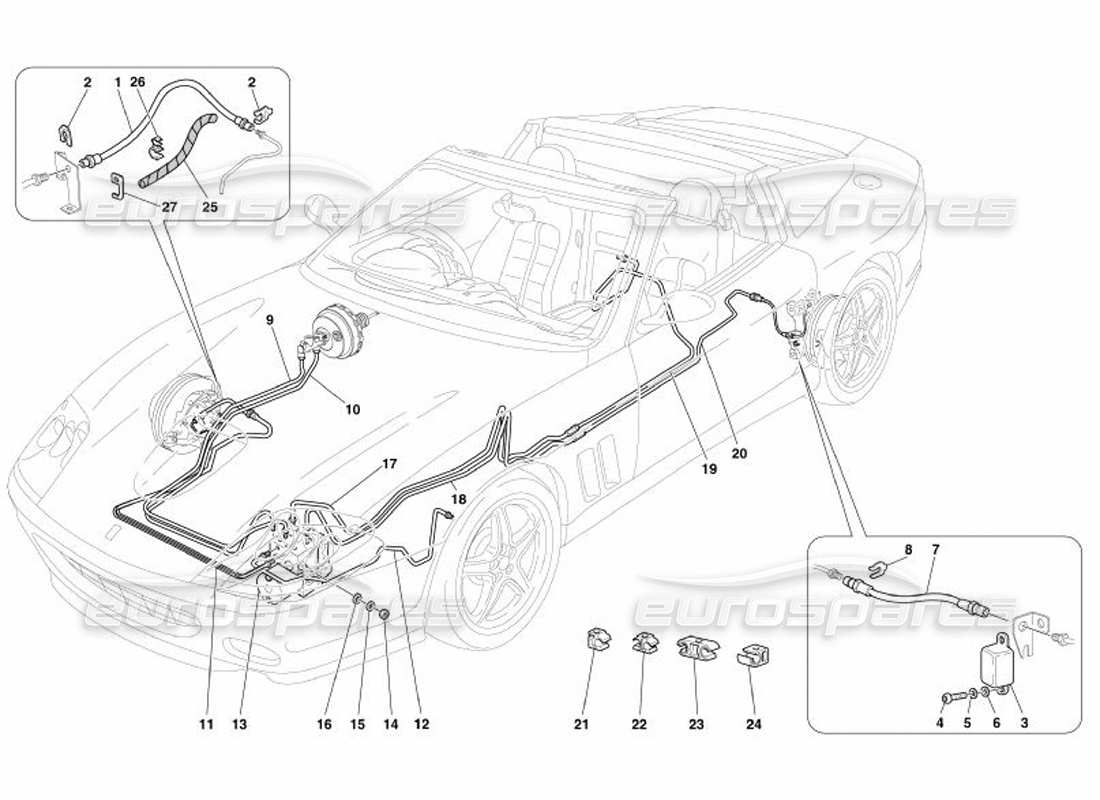 a part diagram from the ferrari 575 parts catalogue