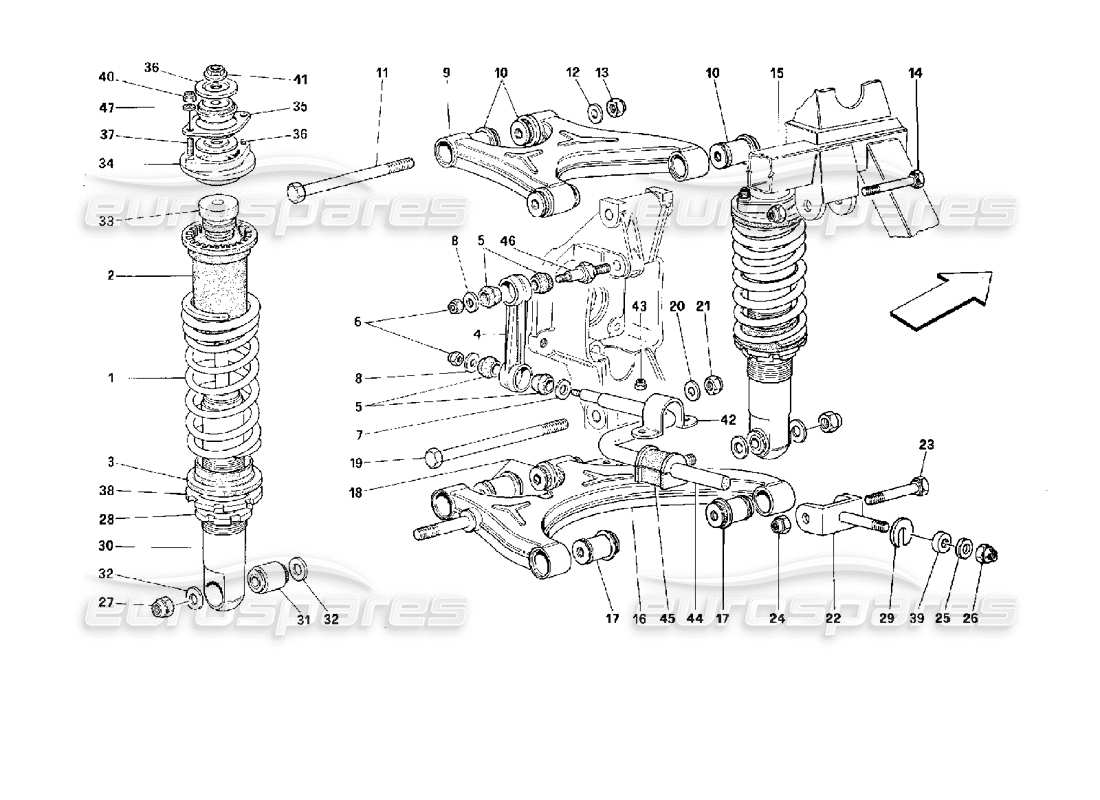 a part diagram from the ferrari 512 parts catalogue