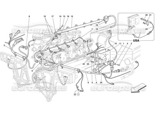 a part diagram from the ferrari f50 parts catalogue