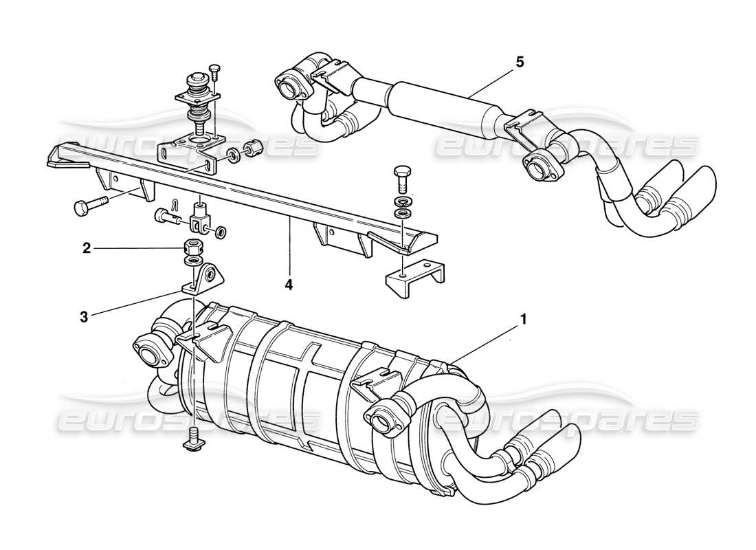 ferrari 348 challenge (1995) exhaust system parts diagram