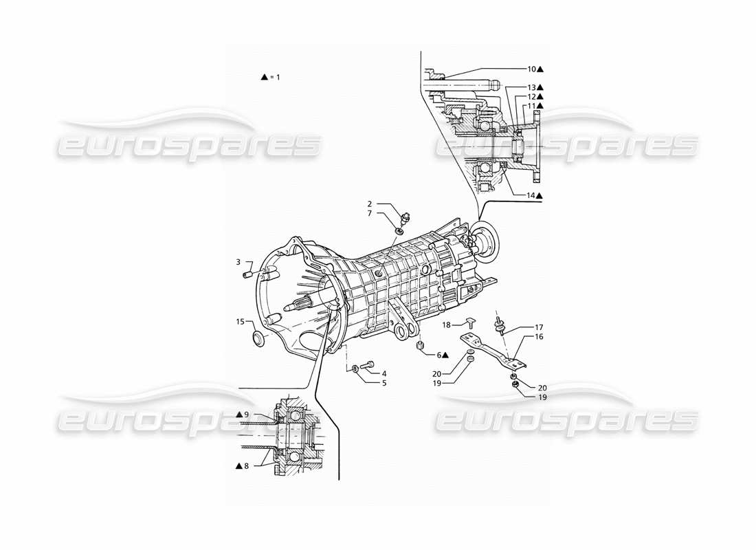 maserati ghibli 2.8 (abs) getrag manual transmission 5 speed parts diagram