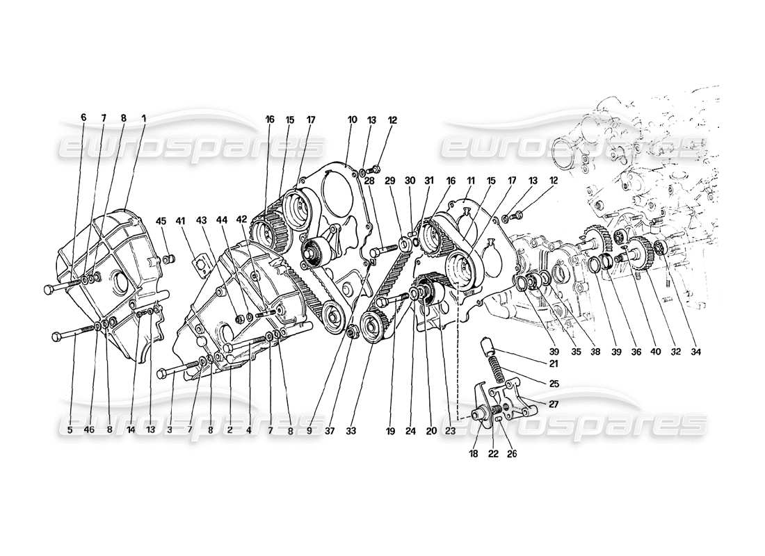 FERRARI 288 GTO TIMING SYSTEM - CONTROLS PART DIAGRAM ferrari 288 gto timing system - controls part diagram