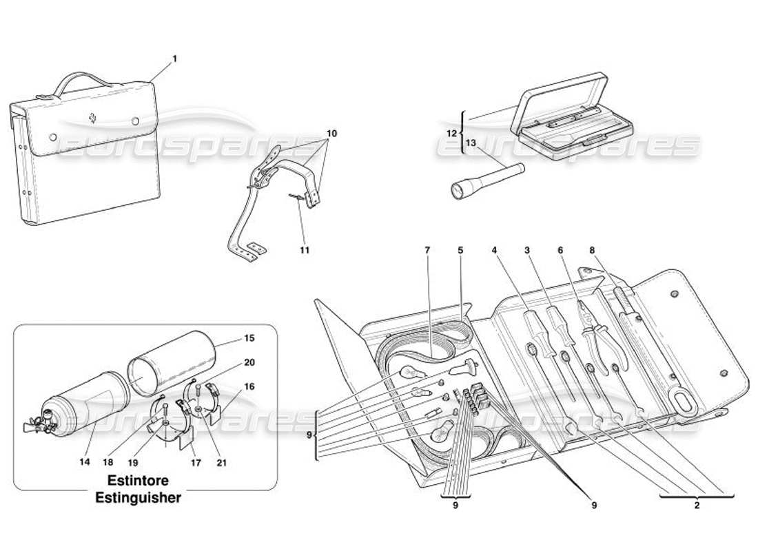 a part diagram from the ferrari 575 parts catalogue
