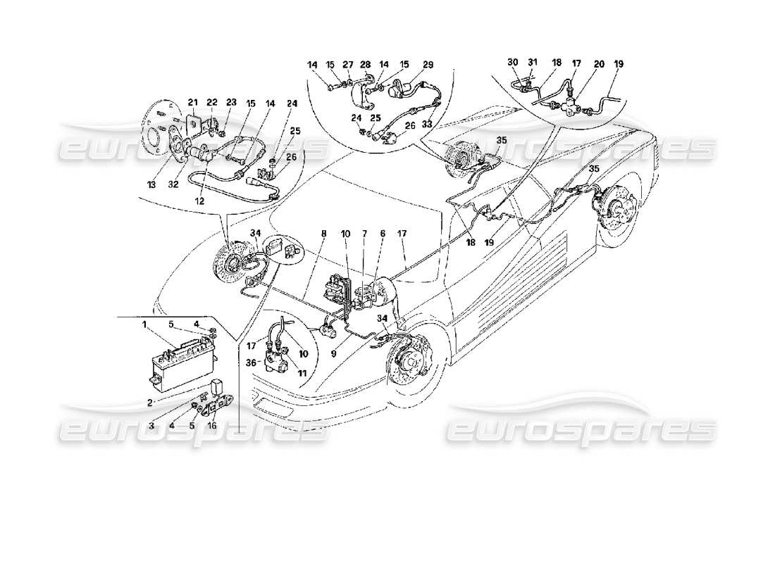 a part diagram from the ferrari 512 parts catalogue