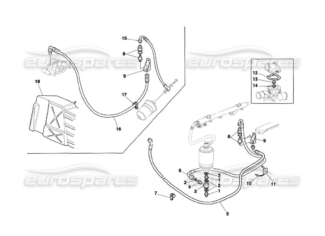 a part diagram from the ferrari 355 challenge (1996) parts catalogue
