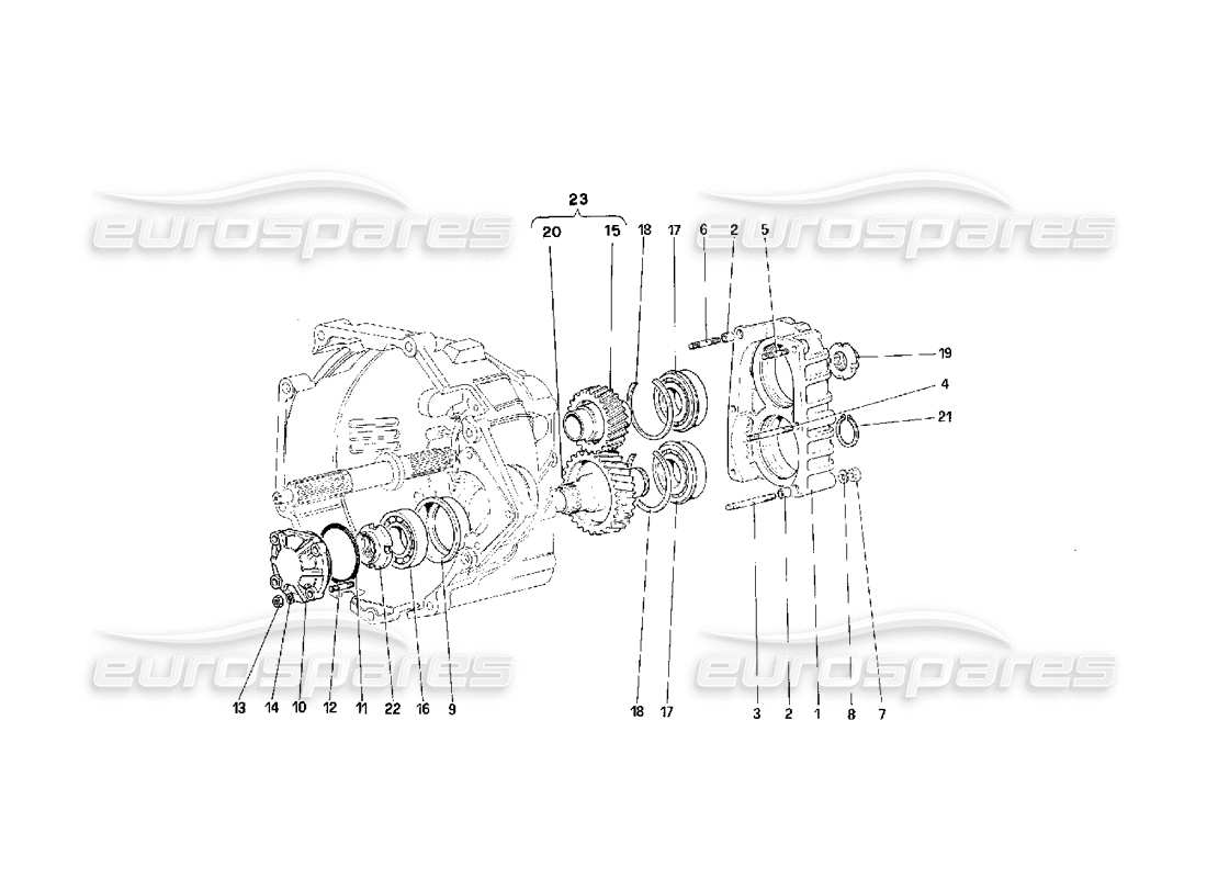 VIEW PARTS DIAGRAMS FROM THE FERRARI F40 PARTS CATALOGUE a part diagram from the ferrari f40 parts catalogue