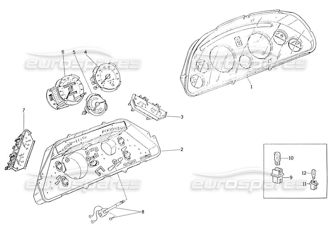 a part diagram from the maserati biturbo (1983-1995) parts catalogue