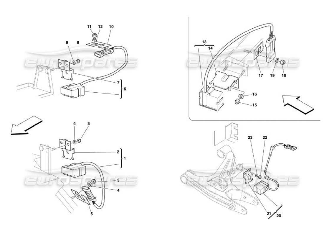 a part diagram from the ferrari 575 parts catalogue