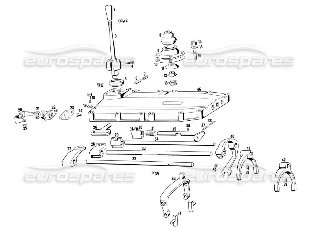 a part diagram from the maserati ghibli 4.7 / 4.9 parts catalogue