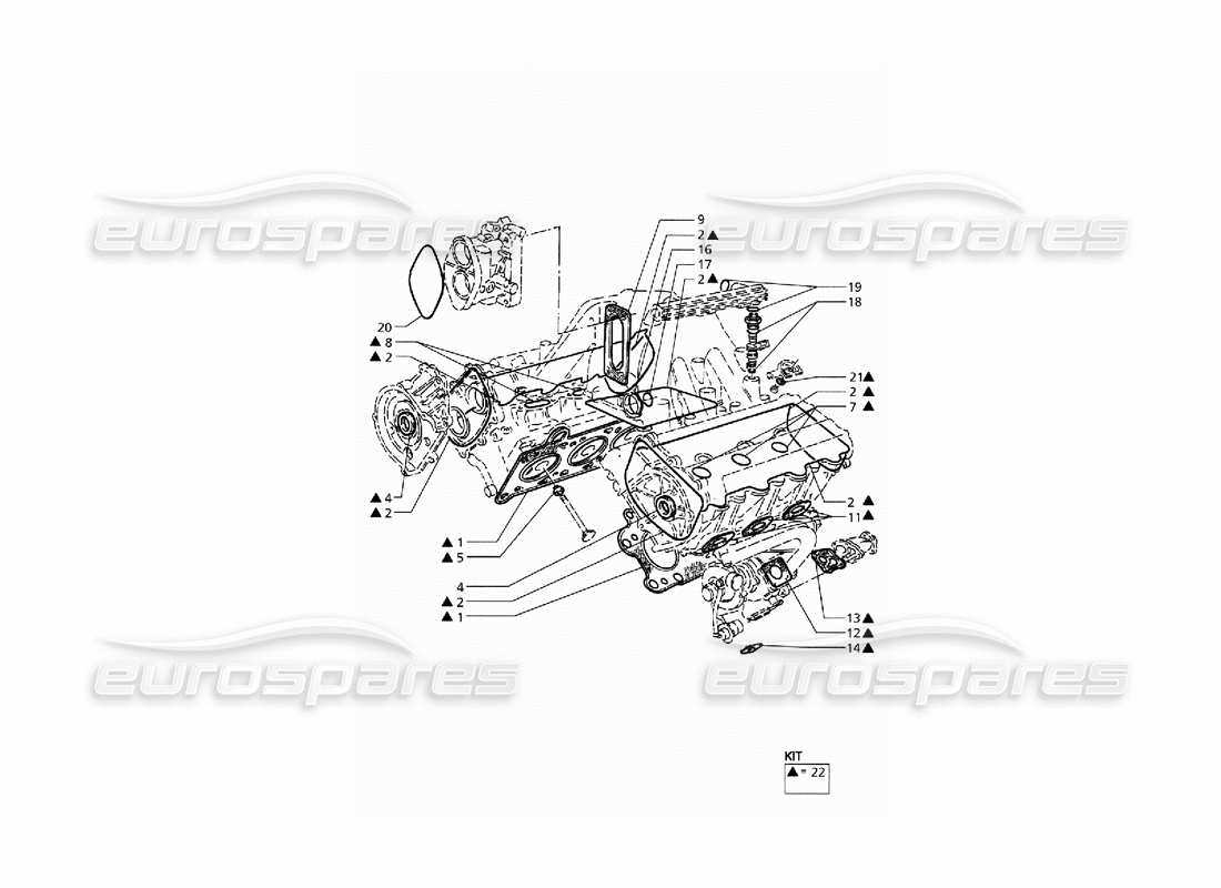 a part diagram from the maserati quattroporte (1996-2001) parts catalogue