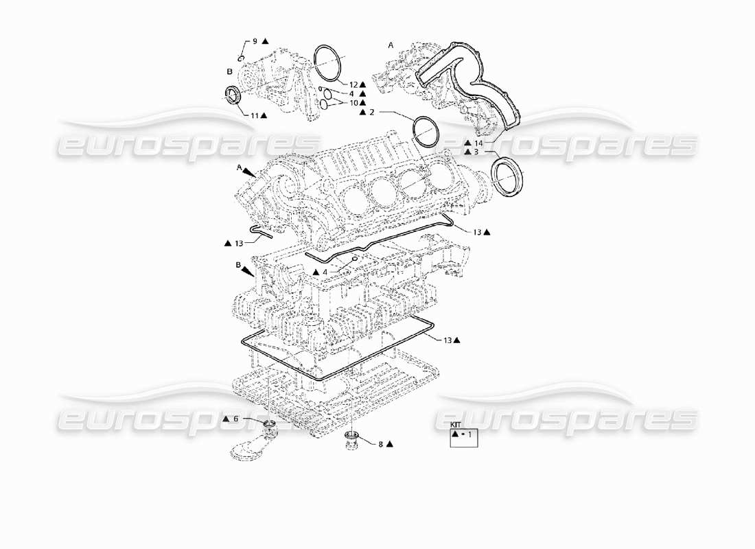 a part diagram from the maserati quattroporte (1996-2001) parts catalogue