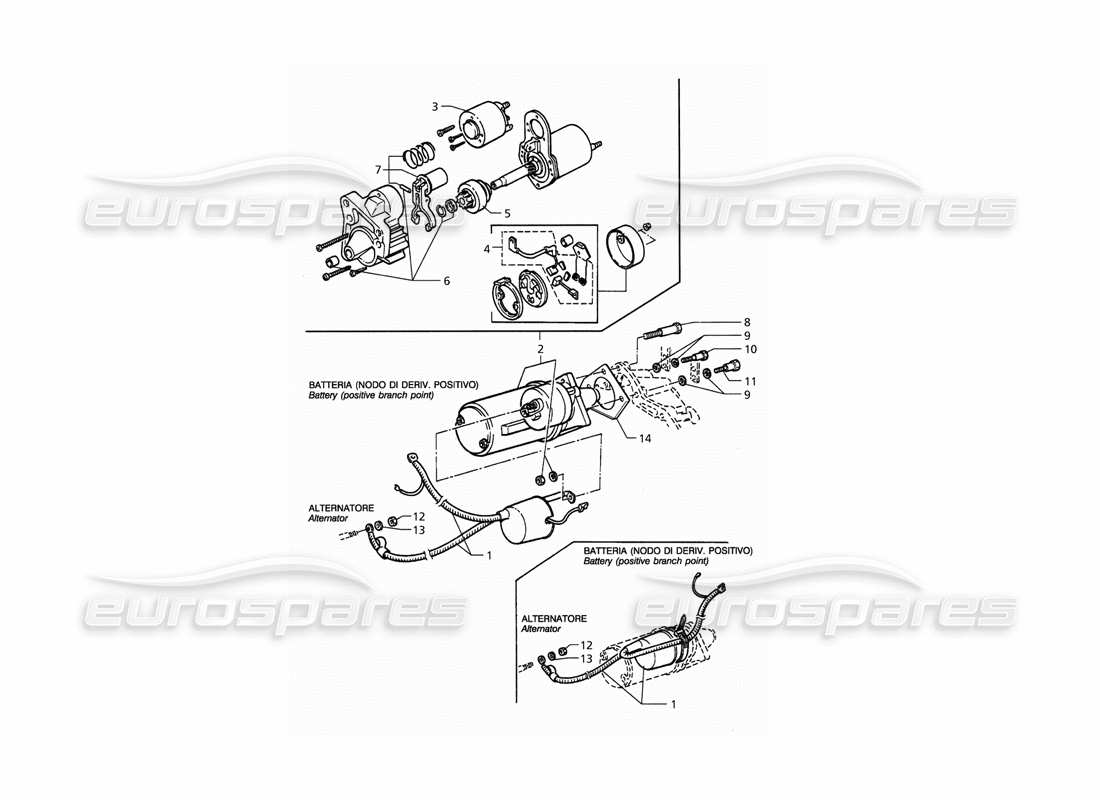 a part diagram from the maserati quattroporte (1996-2001) parts catalogue
