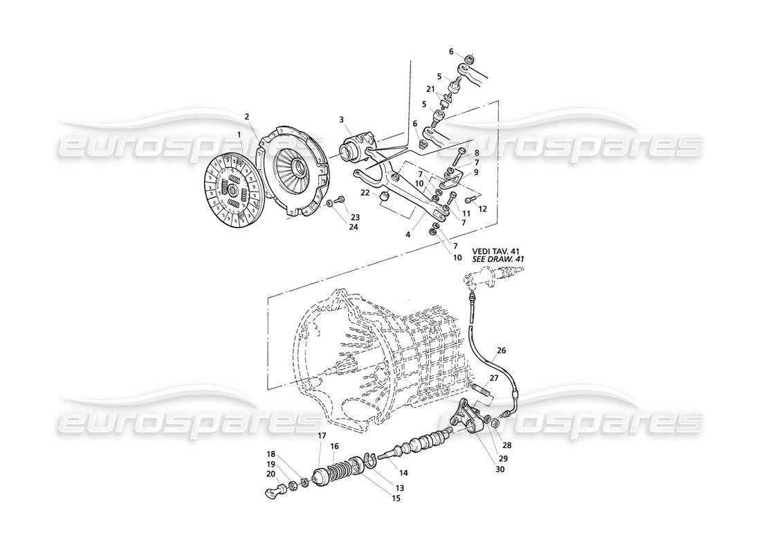 a part diagram from the maserati quattroporte (1996-2001) parts catalogue