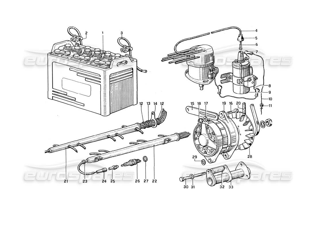 a part diagram from the ferrari 275 parts catalogue