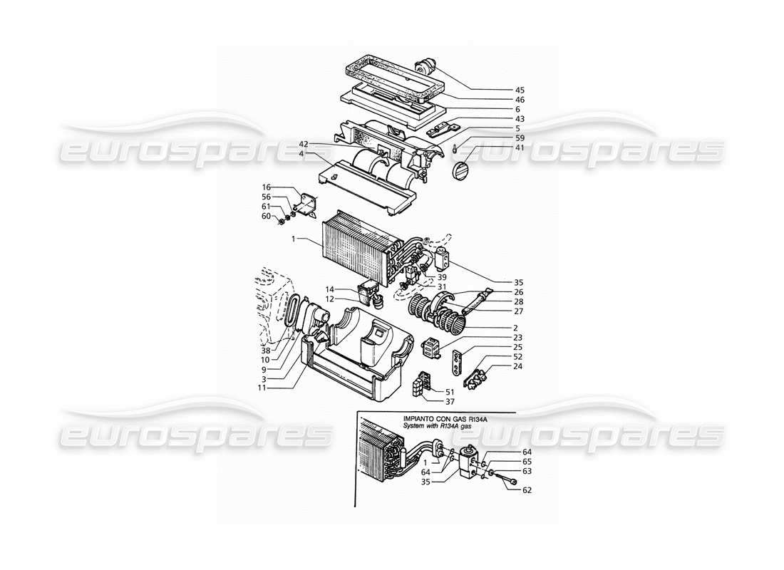 a part diagram from the maserati quattroporte (1996-2001) parts catalogue
