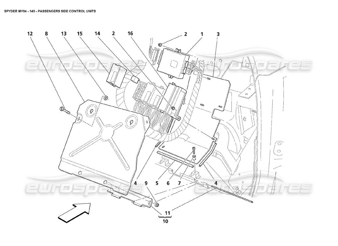 VIEW PARTS DIAGRAMS FROM THE MASERATI 4200 PARTS CATALOGUE a part diagram from the maserati 4200 parts catalogue
