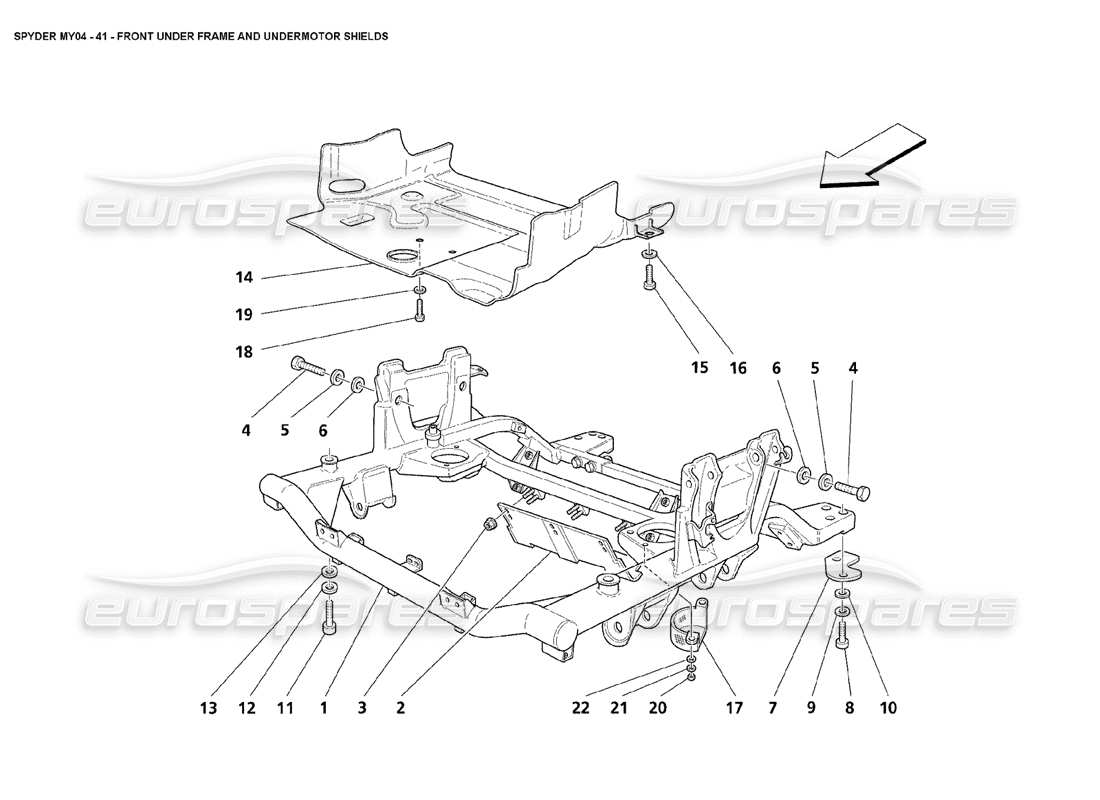 a part diagram from the maserati 4200 parts catalogue