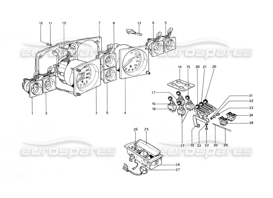 VIEW PARTS DIAGRAMS FROM THE FERRARI 330 AND 365 PARTS CATALOGUE a part diagram from the ferrari 330 and 365 parts catalogue