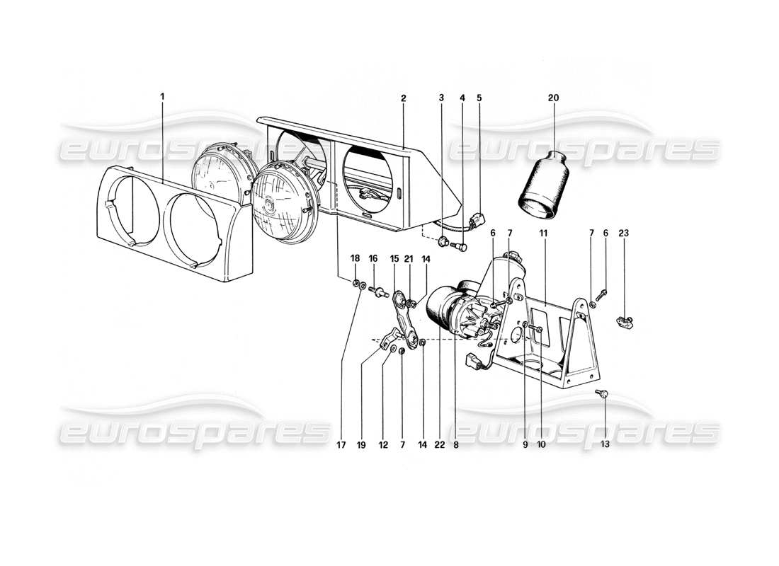 a part diagram from the ferrari 512 parts catalogue
