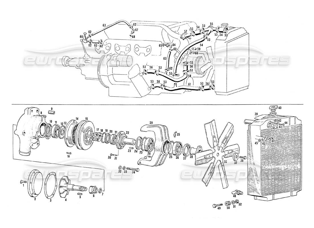 VIEW PARTS DIAGRAMS FROM THE MASERATI MISTRAL PARTS CATALOGUE a part diagram from the maserati mistral parts catalogue