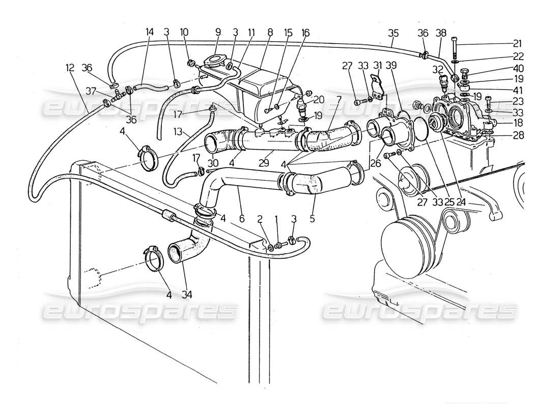 a part diagram from the maserati 2.24v parts catalogue