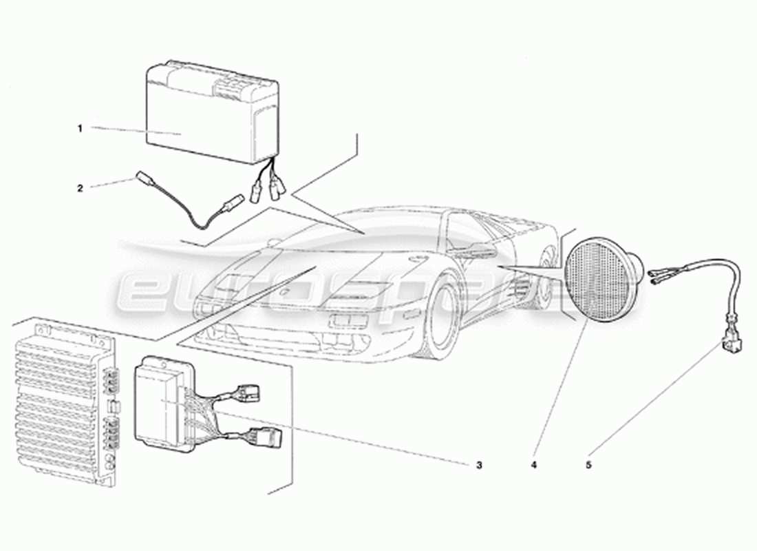 a part diagram from the Lamborghini Diablo VT (1994) parts catalogue